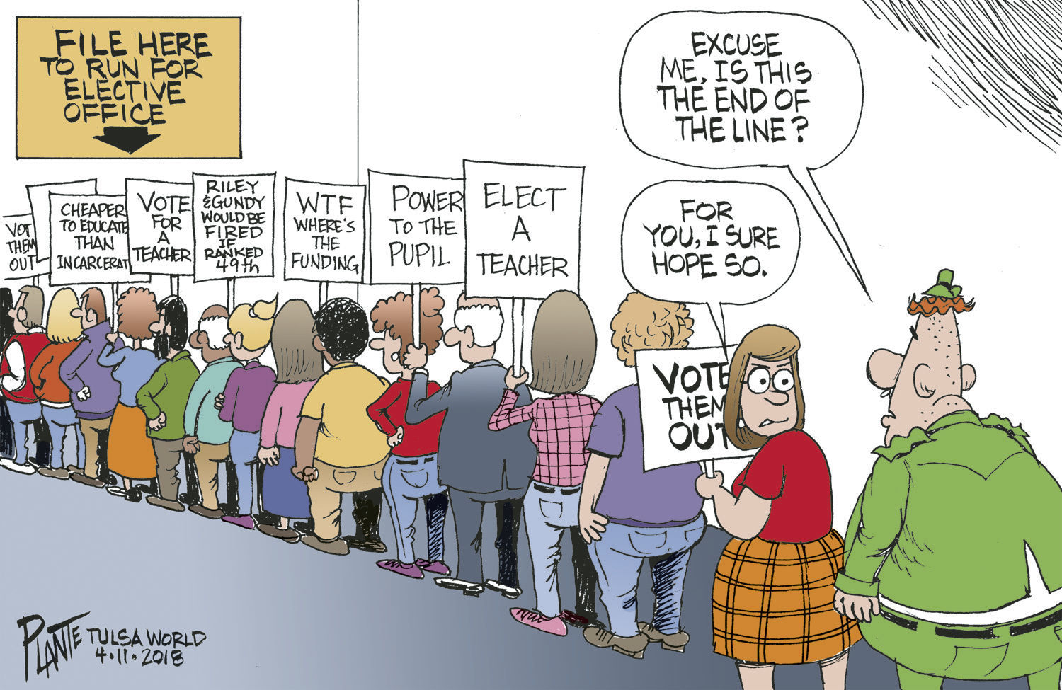 Bruce Plante Cartoon: OK fresh crop of candidates